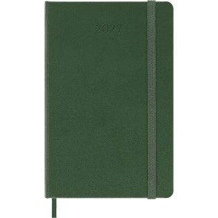 Kalendarz tygodniowy MOLESKINE 2027, 12M, P, 9x14cm, twarda oprawa, myrtle green