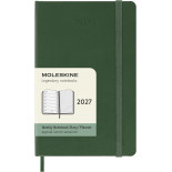 Kalendarz tygodniowy MOLESKINE 2027, 12M, P, 9x14cm, twarda oprawa, myrtle green