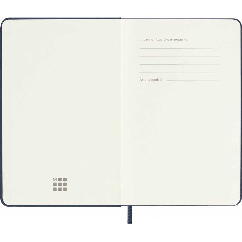 Kalendarz tygodniowy MOLESKINE 2027, 12M, P, 9x14cm, twarda oprawa, sapphire blue