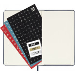 Kalendarz tygodniowy MOLESKINE 2027, 12M, P, 9x14cm, twarda oprawa, sapphire blue