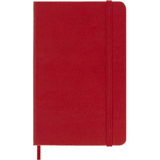 Kalendarz tygodniowy MOLESKINE 2027, 12M, P, 9x14cm, twarda oprawa, scarlet red