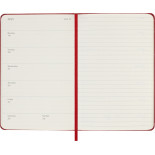 Kalendarz tygodniowy MOLESKINE 2027, 12M, P, 9x14cm, twarda oprawa, scarlet red