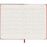 Kalendarz tygodniowy MOLESKINE 2027, 12M, P, 9x14cm, twarda oprawa, scarlet red