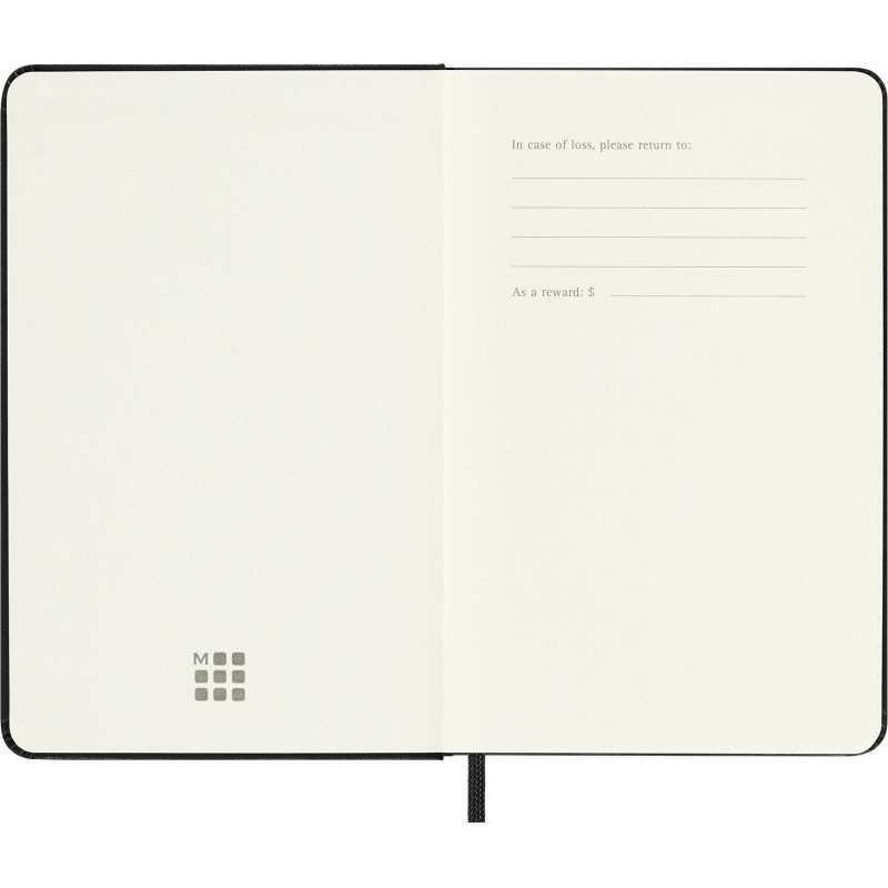 Kalendarz tygodniowy MOLESKINE 2027, 12M, P, 9x14cm, twarda oprawa, czarny