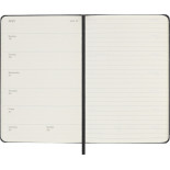Kalendarz tygodniowy MOLESKINE 2027, 12M, P, 9x14cm, twarda oprawa, czarny