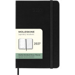 Kalendarz tygodniowy MOLESKINE 2027, 12M, P, 9x14cm, twarda oprawa, czarny