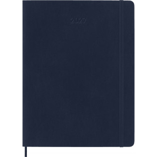 Kalendarz tygodniowy MOLESKINE 2027, 12M, XL, 19x25cm, miękka oprawa, sapphire blue