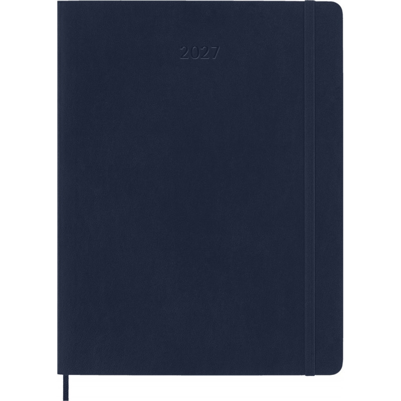 Kalendarz tygodniowy MOLESKINE 2027, 12M, XL, 19x25cm, miękka oprawa, sapphire blue