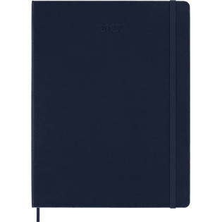 Kalendarz tygodniowy MOLESKINE 2027, 12M, XL, 19x25cm, twarda oprawa, sapphire blue