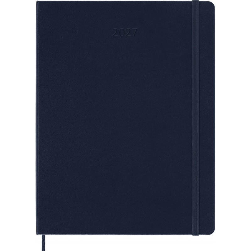Kalendarz tygodniowy MOLESKINE 2027, 12M, XL, 19x25cm, twarda oprawa, sapphire blue