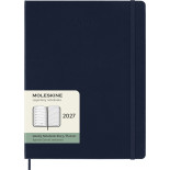Kalendarz tygodniowy MOLESKINE 2027, 12M, XL, 19x25cm, twarda oprawa, sapphire blue