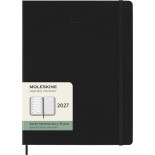 Kalendarz tygodniowy MOLESKINE 2027, 12M, XL, 19x25cm, twarda oprawa, czarny