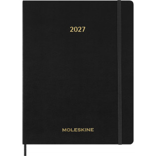 Kalendarz tygodniowy wertykalny MOLESKINE 2027, 13M, XXL, 23,5x28cm, miękka oprawa, czarny