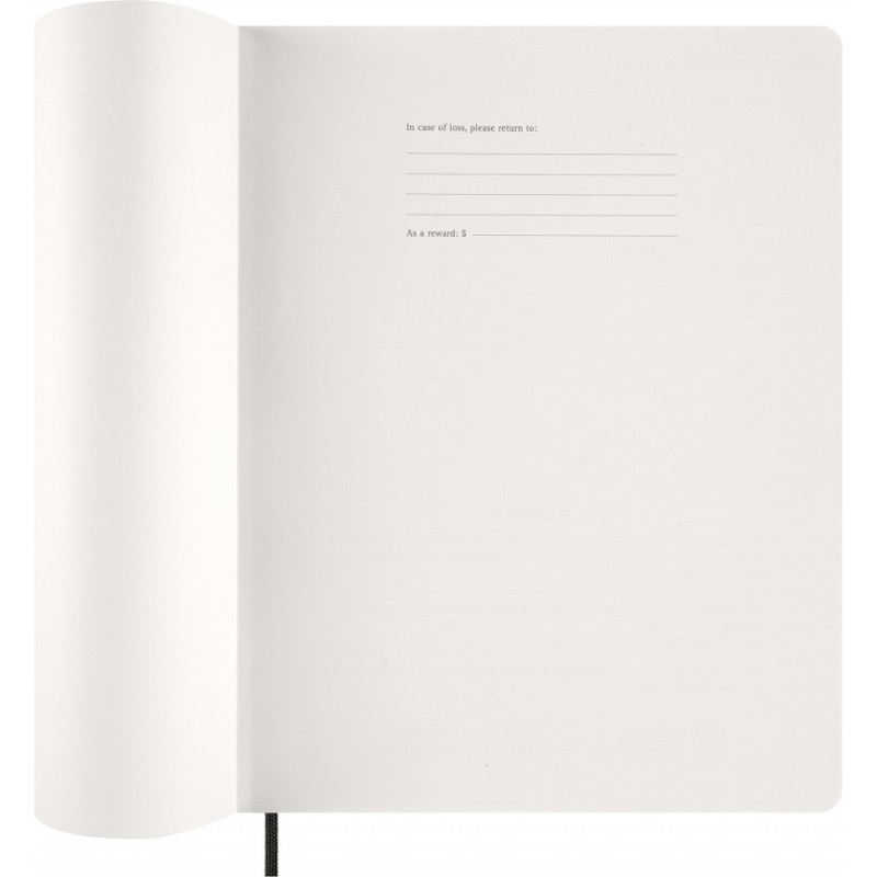Kalendarz tygodniowy wertykalny MOLESKINE 2027, 13M, XXL, 23,5x28cm, miękka oprawa, czarny