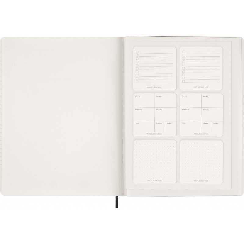 Kalendarz tygodniowy wertykalny MOLESKINE 2027, 13M, XXL, 23,5x28cm, miękka oprawa, czarny