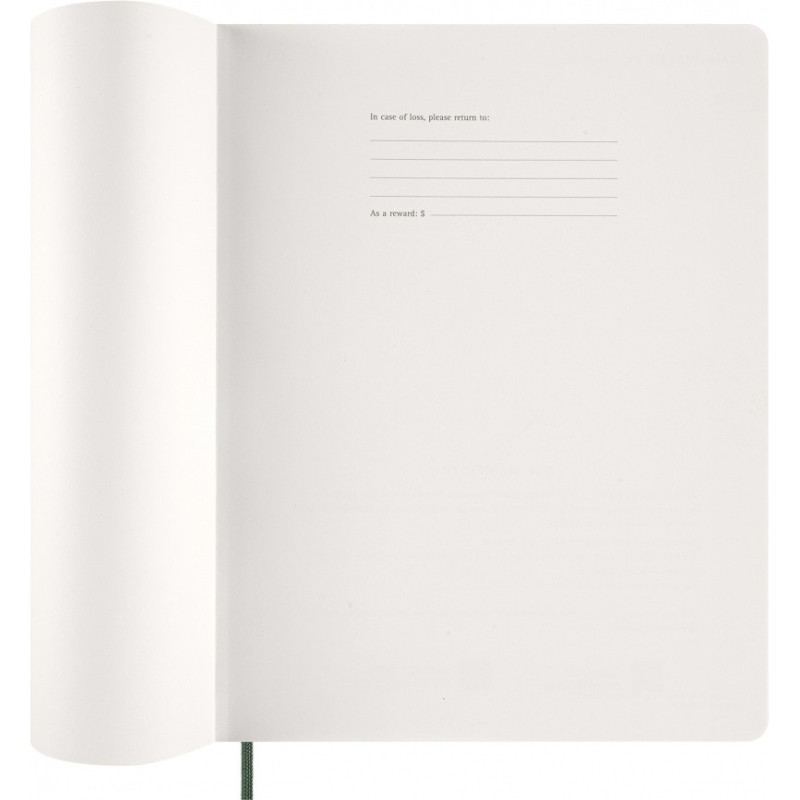 Kalendarz tygodniowy wertykalny MOLESKINE 2027, 13M, XXL, 23,5x38cm, miękka oprawa, myrtle green