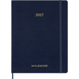 Kalendarz tygodniowy wertykalny MOLESKINE 2027, 13M, XXL, 23,5x28cm, miękka oprawa, sapphire blue
