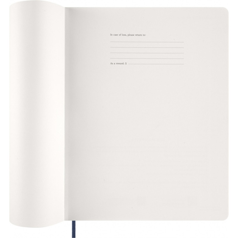 Kalendarz tygodniowy wertykalny MOLESKINE 2027, 13M, XXL, 23,5x28cm, miękka oprawa, sapphire blue