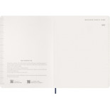 Kalendarz tygodniowy wertykalny MOLESKINE 2027, 13M, XXL, 23,5x28cm, miękka oprawa, sapphire blue