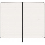 Kalendarz tygodniowy wertykalny MOLESKINE 2027, 12M, L, 13x21cm, twarda oprawa, czarny
