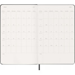 Kalendarz tygodniowy wertykalny MOLESKINE 2027, 12M, L, 13x21cm, twarda oprawa, czarny