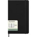 Kalendarz tygodniowy wertykalny MOLESKINE 2027, 12M, L, 13x21cm, twarda oprawa, czarny