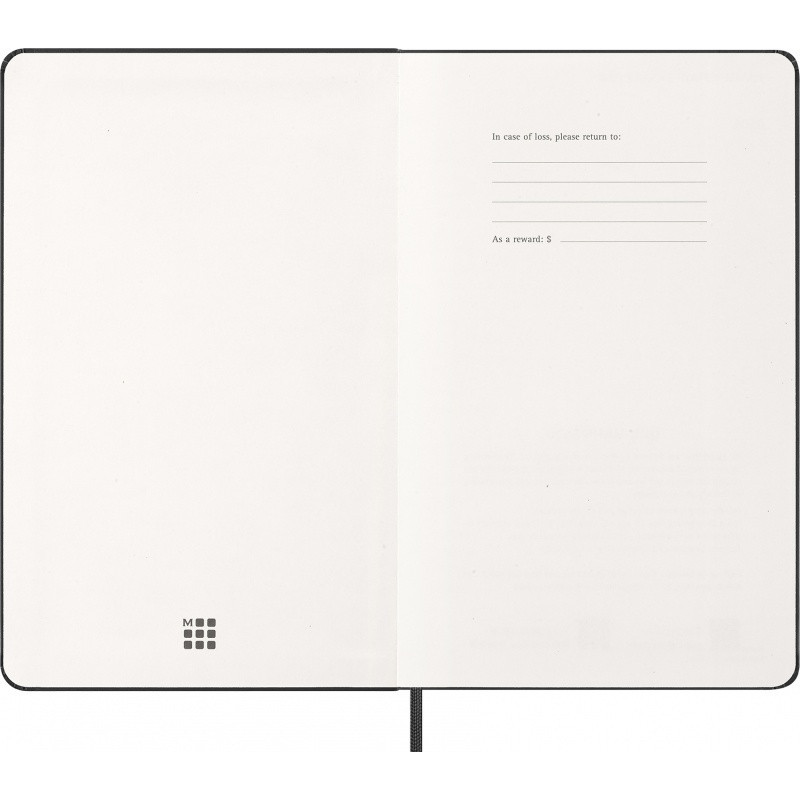 Kalendarz tygodniowy wertykalny MOLESKINE Pro 2027, 12M, L, 13x21cm, twarda oprawa, czarny