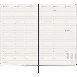 Kalendarz tygodniowy wertykalny MOLESKINE Pro 2027, 12M, L, 13x21cm, twarda oprawa, czarny