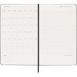 Kalendarz tygodniowy wertykalny MOLESKINE Pro 2027, 12M, L, 13x21cm, twarda oprawa, czarny