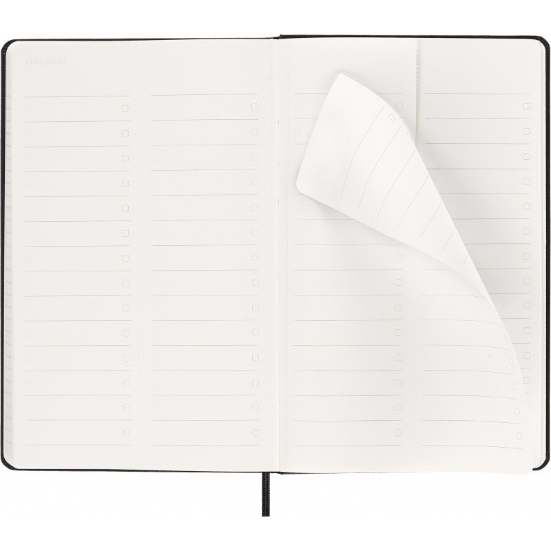 Kalendarz tygodniowy wertykalny MOLESKINE Pro 2027, 12M, L, 13x21cm, twarda oprawa, czarny
