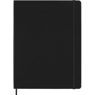 Kalendarz tygodniowy wertykalny MOLESKINE Pro 2027, 12M, XL, 19x25cm, twarda oprawa, czarny