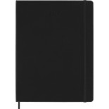 Kalendarz tygodniowy wertykalny MOLESKINE Pro 2027, 12M, XL, 19x25cm, twarda oprawa, czarny
