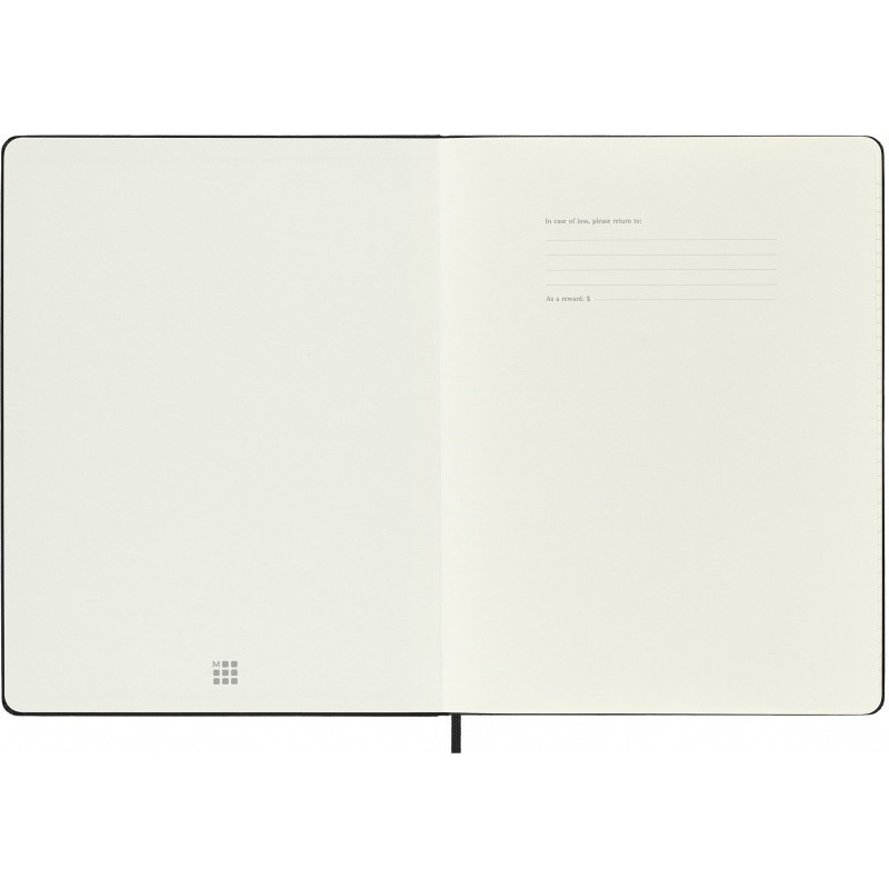 Kalendarz tygodniowy wertykalny MOLESKINE Pro 2027, 12M, XL, 19x25cm, twarda oprawa, czarny