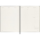 Kalendarz tygodniowy wertykalny MOLESKINE Pro 2027, 12M, XL, 19x25cm, twarda oprawa, czarny