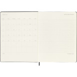 Kalendarz tygodniowy wertykalny MOLESKINE Pro 2027, 12M, XL, 19x25cm, twarda oprawa, czarny