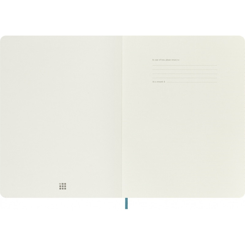 Notatnik MOLESKINE, XL ekstra duży, gładki, miękka okładka, turkusowy