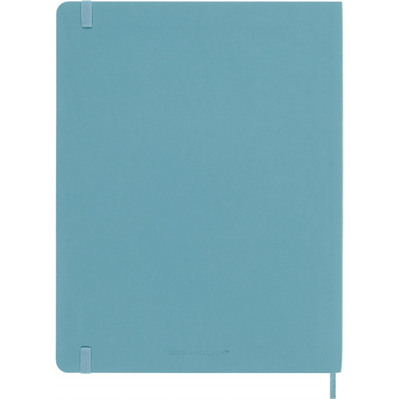 Notatnik MOLESKINE, XL ekstra duży, gładki, miękka okładka, turkusowy