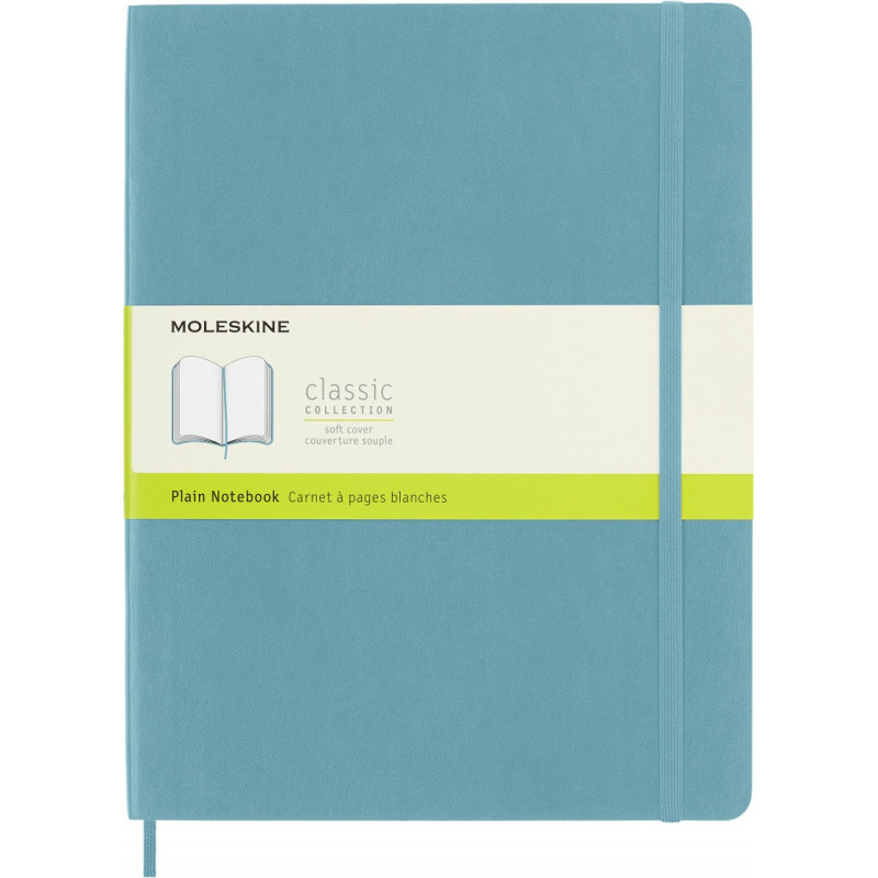 Notatnik MOLESKINE, XL ekstra duży, gładki, miękka okładka, turkusowy