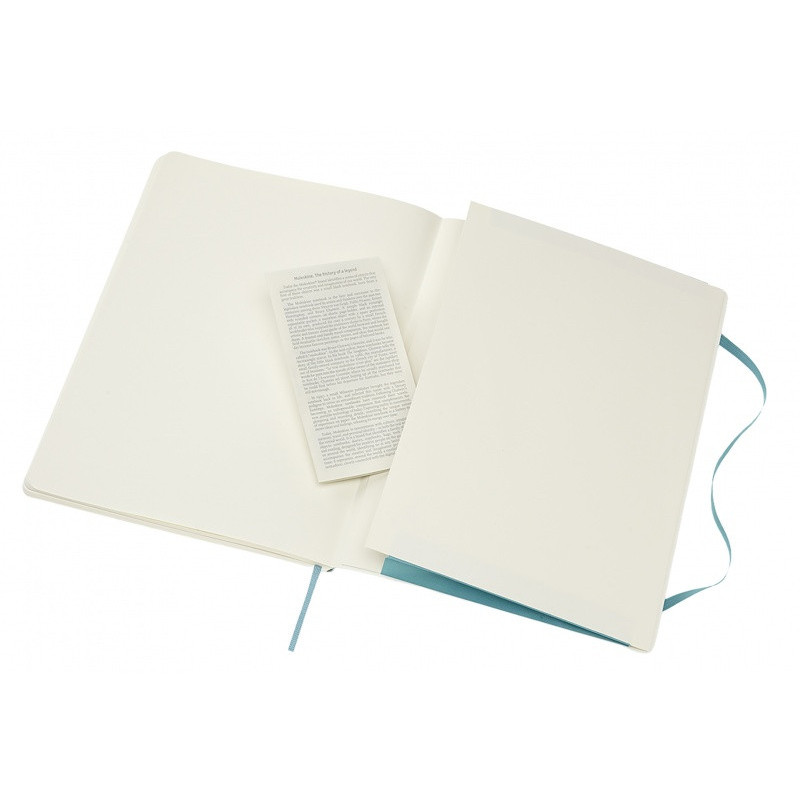 Notatnik MOLESKINE, XL ekstra duży, gładki, miękka okładka, turkusowy