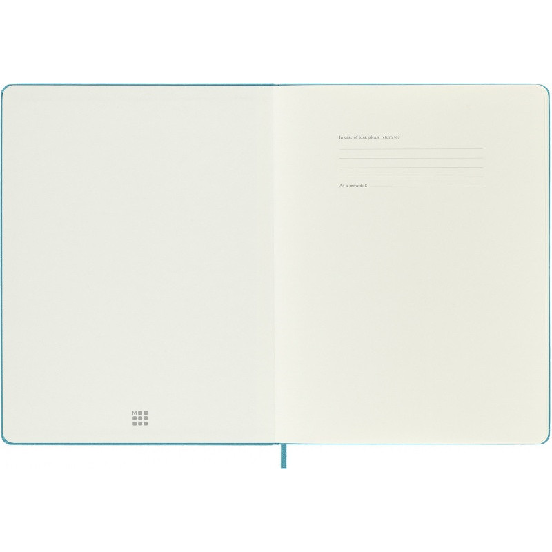Notatnik MOLESKINE, XL ekstra duży, gładki, twarda okładka, turkusowy