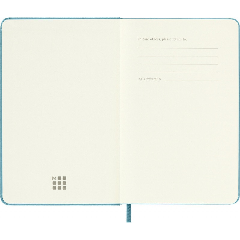 Notatnik MOLESKINE kieszonkowy, gładki, twarda okładka, turkusowy