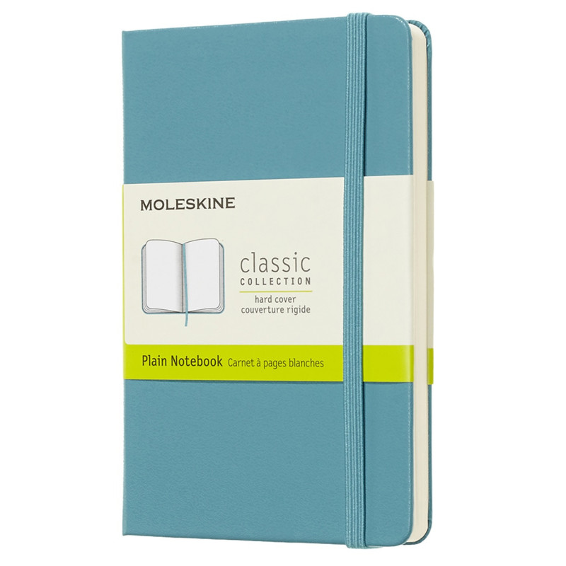 Notatnik MOLESKINE kieszonkowy, gładki, twarda okładka, turkusowy