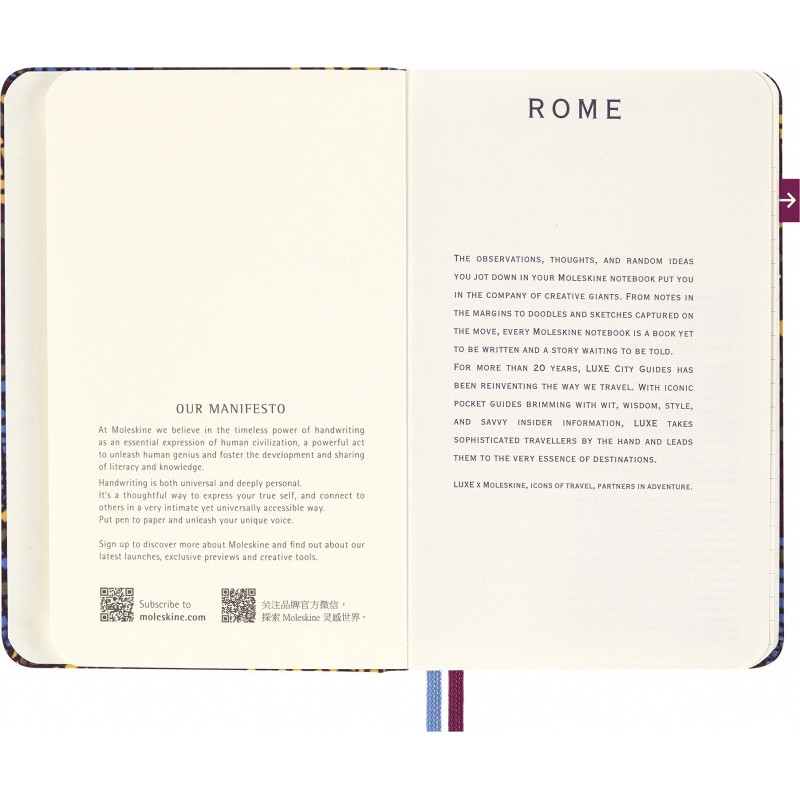 Notes MOLESKINE Luxe City Rome, P, 9x14cm