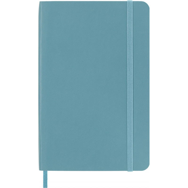 Notes MOLESKINE, P, 9x14cm, gładki, miękka oprawa, Reef Blue, 192 strony