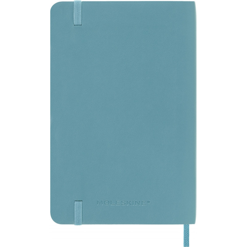 Notes MOLESKINE, P, 9x14cm, gładki, miękka oprawa, Reef Blue, 192 strony