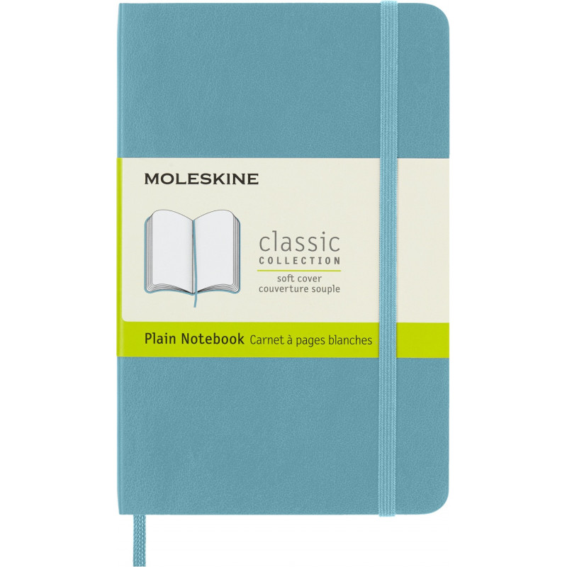 Notes MOLESKINE, P, 9x14cm, gładki, miękka oprawa, Reef Blue, 192 strony
