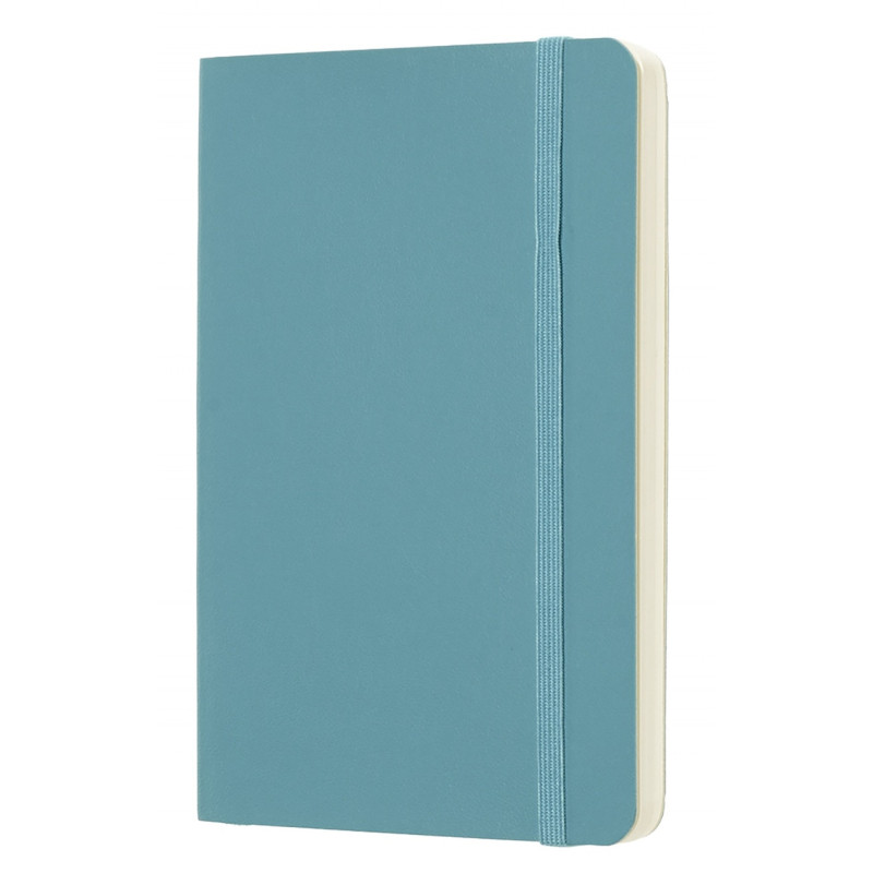 Notes MOLESKINE, P, 9x14cm, gładki, miękka oprawa, Reef Blue, 192 strony