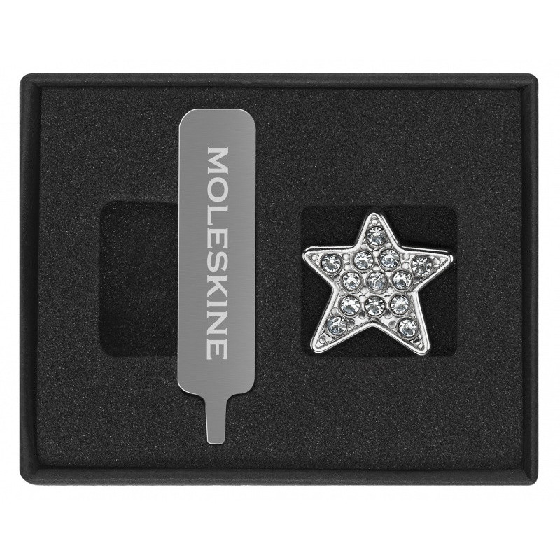 Przypinka MOLESKINE Star Crystal, srebrna