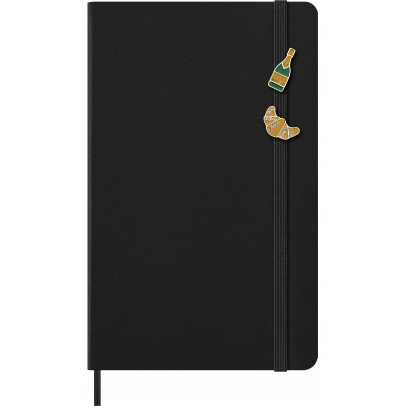 Zestaw 2 przypinek MOLESKINE Kraje, France, Croissant & Champagne