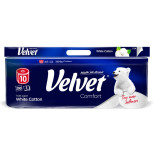 Papier toaletowy VELVET Comfort White Cotton, 3-warstwowy, 10 szt., 200 listków, biały